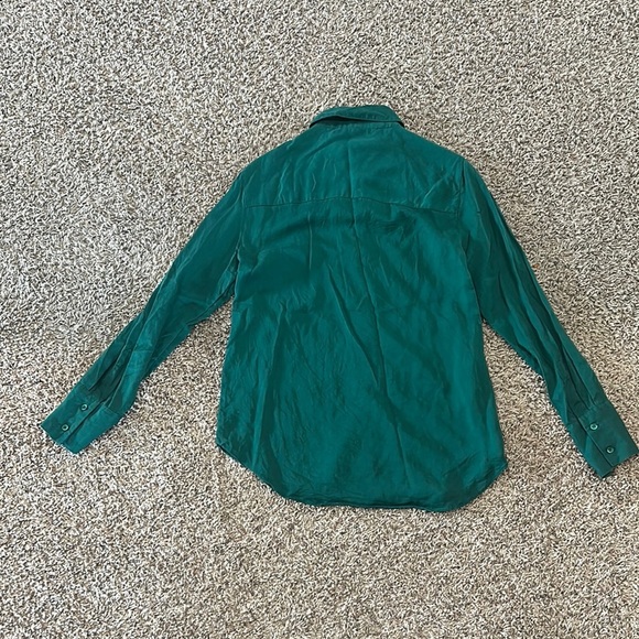NWOT Zara Emerald Green Collared Shirt size S - Picture 3 of 3